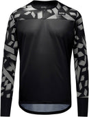 Gorewear Trail KPR Daily Long Sleeve Jersey - Black/Lab Gray Mens Large