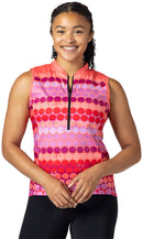 Terry Breakaway Mesh Sleeveless Jersey - Pink Dot Small
