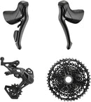 microSHIFT Sword BLK 1x9-Speed Groupset - Includes Brake/Shifters Rear Derailleur Medium Cage 11-42t Cassette
