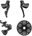microSHIFT Sword BLK 1x9-Speed Groupset - Includes Brake/Shifters Rear Derailleur Medium Cage 11-46t Cassette