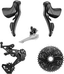 microSHIFT Sword BLK 2x9-Speed Groupset - Includes Brake/Shifters Front Derailler Braze-On Rear Derailleur Long Cage 11-38t Cassette