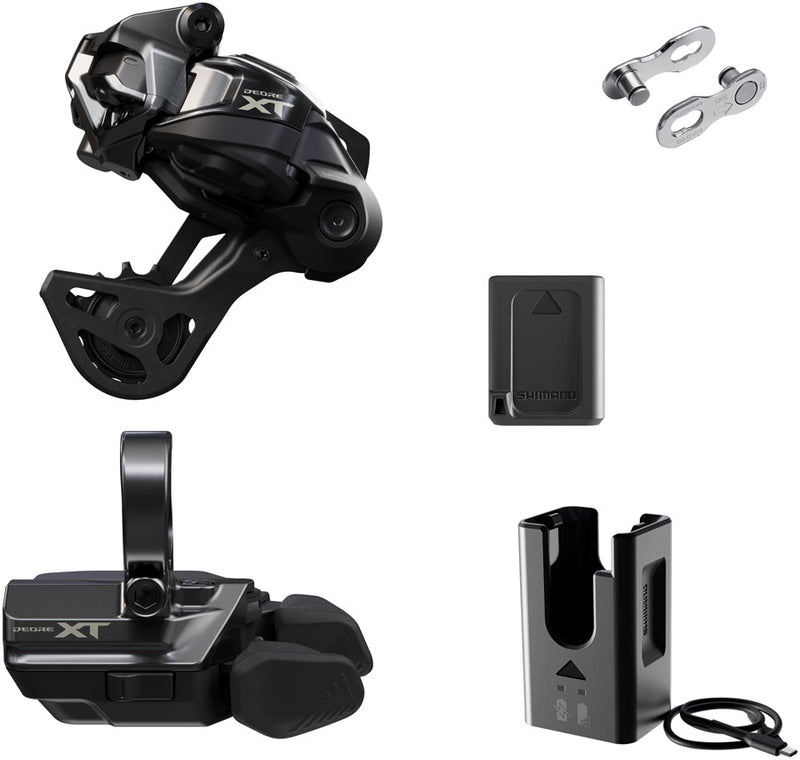 Shimano Deore XT M8250 Di2 Wireless Upgrade Kit - M8250-GS Rear Derailleur M8250-R Shifter Battery Charger Quick Link
