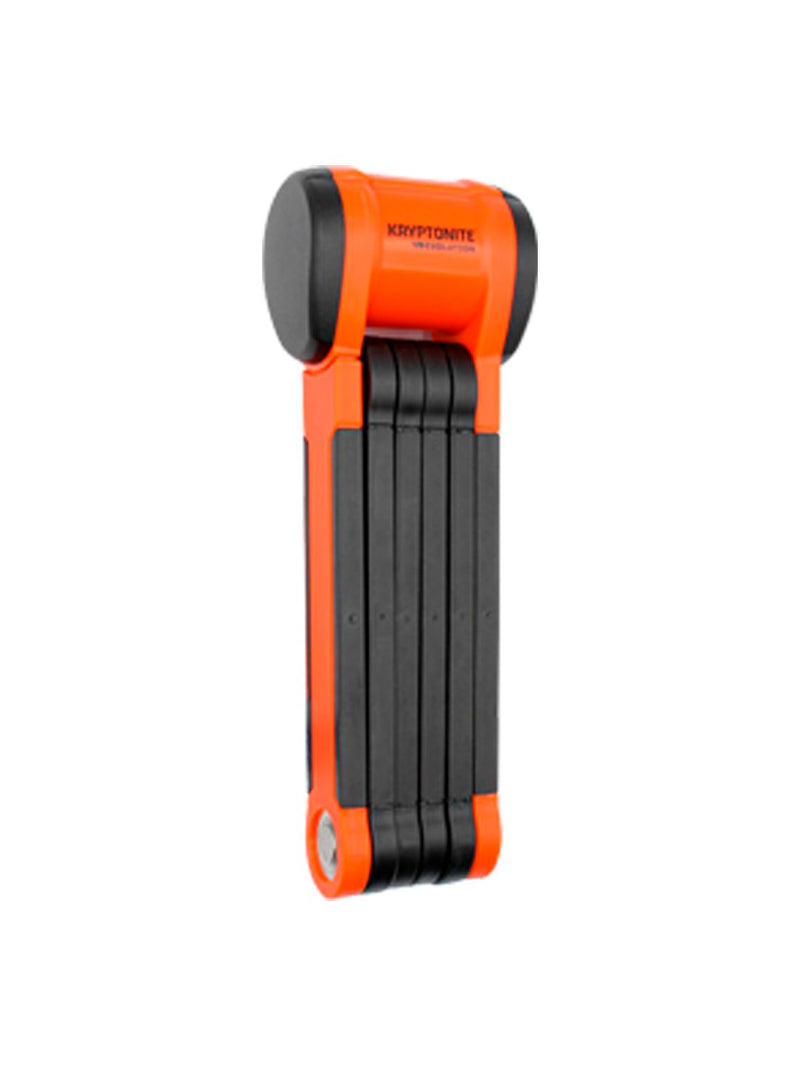 Kryptonite Evolution 790 Folding Lock - 90cm Keyed Inludes Click Tight Bracket BLK/Orange