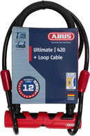 Abus Ultimate ComboPack - 420STD 9" U-lock 10mm/120cm Cable USH Bracket