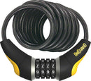 OnGuard Doberman Combo Cable Lock: 6' x 10mm Gray/Black/Yellow