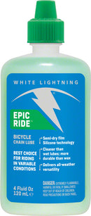 White Lightning Epic Ride Bike Chain Lube - 4 fl oz Drip