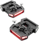Redshift Sports Arclight Pro Clipless Pedals - Aluminum 9/16" Black w/Lights