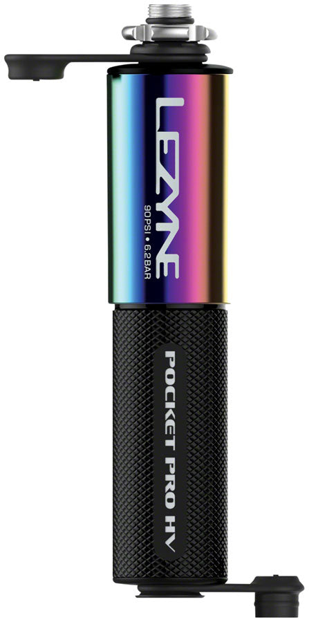 Lezyne Pocket Drive Pro HV Mini Pump - Aluminium 90psi  Presta/Schrader With Mount Neo/BLK