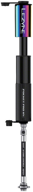 Lezyne Pocket Drive Pro HV Mini Pump - Aluminium 90psi  Presta/Schrader With Mount Neo/BLK