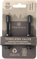 Teravail Alloy Tubeless Valves - Pair 60mm Matte Black