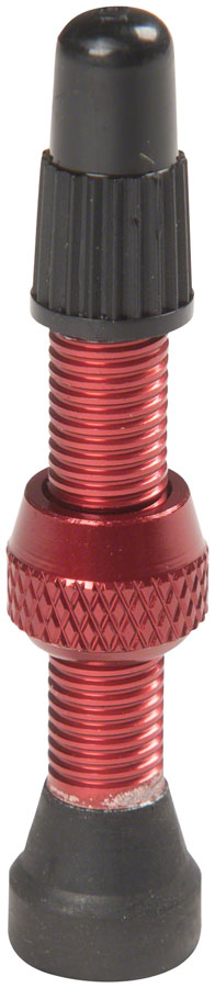 Stans Alloy Valve Stems - 35mm Pair Red