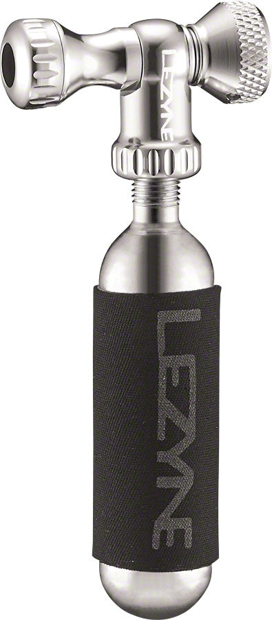 Lezyne Control Drive Co2 16 gram cartridge machined Slip Fit Chuck Silver