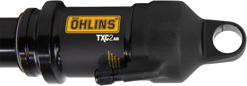 Ohlins TXC2 Rear Shock - Metric 190mm x 45mm Twin-Tube Damper Adjustable Volume Air Spring Standard BLK