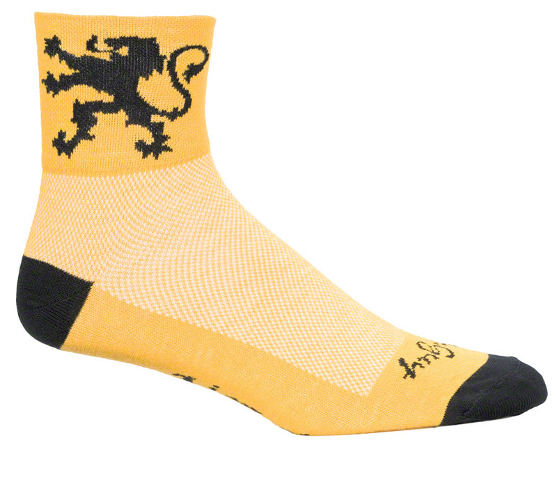 SockGuy Classic Lion of Flanders Socks - 3" Yellow Small/Medium
