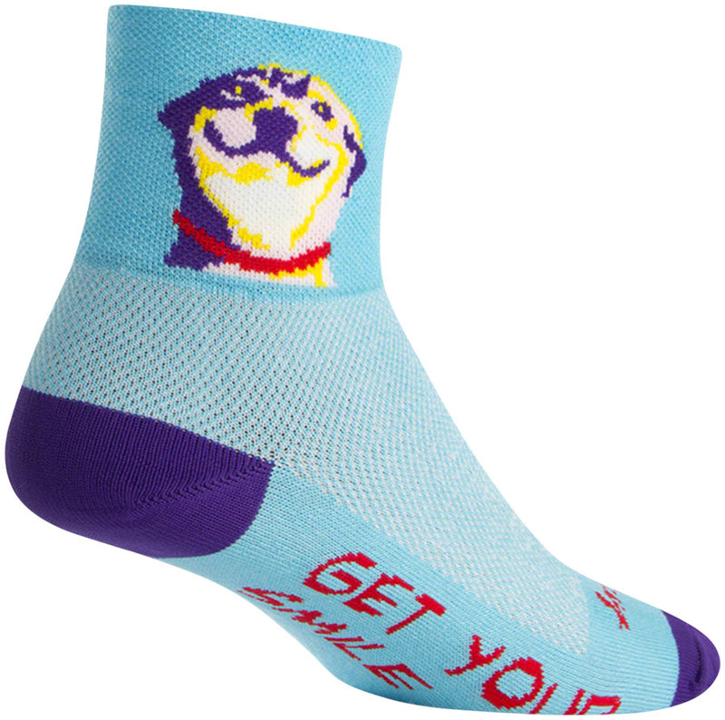 SockGuy Classic Grin Socks - 3" Blue Small/Medium