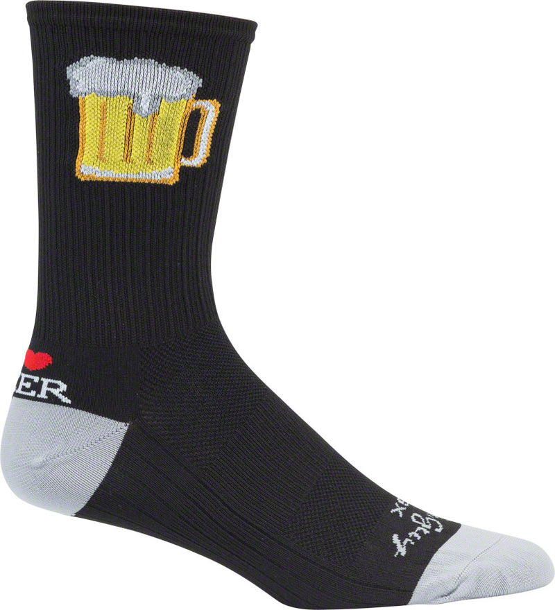 SockGuy SGX Tallboy Socks - 6" Black Small/Medium