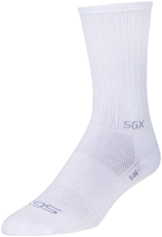 SockGuy SGX White Socks - 6" White Small/Medium
