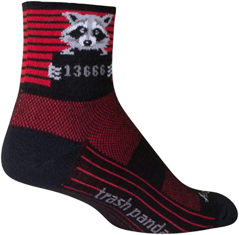 SockGuy Classic Busted Socks - 3" Black/Red Stripe Large/X-Large