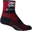 SockGuy Classic Busted Socks - 3" Black/Red Stripe Small/Medium
