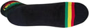SockGuy Classic Rasta Ride Socks - 3" Black/Rasta Small/Medium