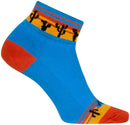 SockGuy Desert Classic Low Socks - 2" Blue/Orange/Gold Women's Small/Medium