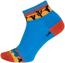 SockGuy Desert Classic Low Socks - 2" Blue/Orange/Gold Women's Small/Medium