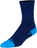 SockGuy Navy Stripes SGX Socks - 6" Navy Large/X-Large