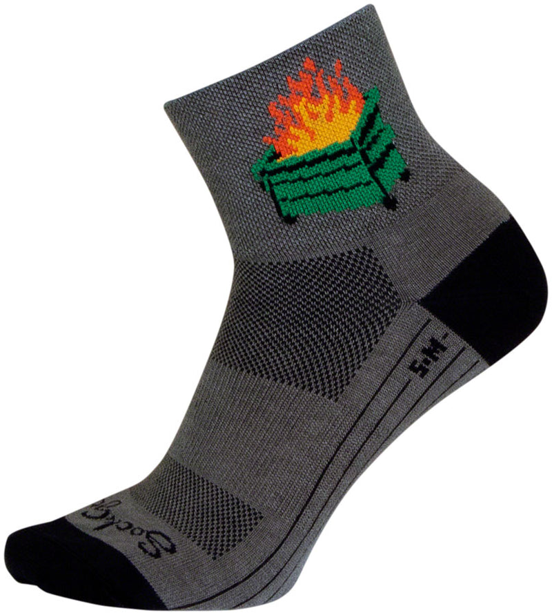 SockGuy 2020 Classic Socks - 3" Gray/Black Small/Medium
