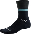 Swiftwick Pursuit Seven Ultralight Socks - 7" Block Stripe Black XL