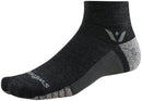 Swiftwick Flite XT Trail Quarter Crew Socks - 2" Coal Small