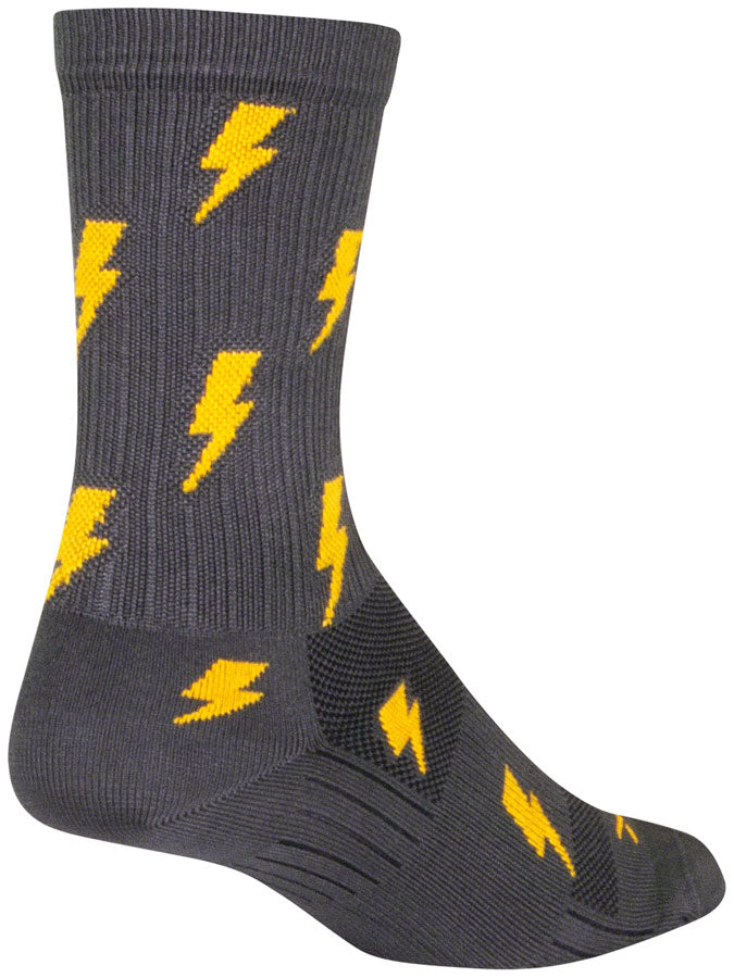 SockGuy SGX Lit Socks - 6" Gray Small/Medium