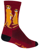 SockGuy Crew Kool Kats Socks - 6" Burgundy Large/X-Large