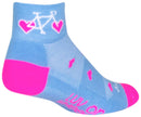 SockGuy Classic Wheel Luv Socks - 2" Blue Small/Medium