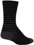 SockGuy SGX Black Stripes Socks - 6" Black Large/X-Large