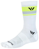 SwiftWick Aspire Crew Socks - White/Hi-Viz Large