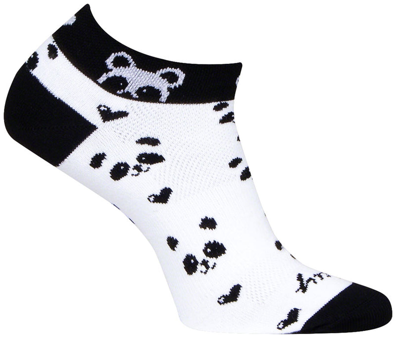 SockGuy Classic Low Panda Socks - 1" Women's Small/Medium