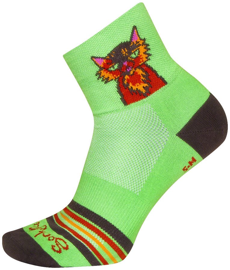 SockGuy Classic Cat Buzz Socks - 3" Small/Medium