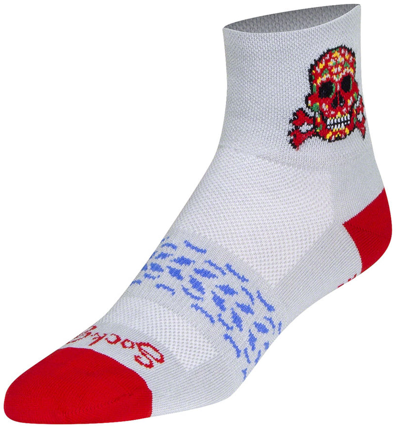 SockGuy Classic Red Skull Socks - 3" Large/X-Large