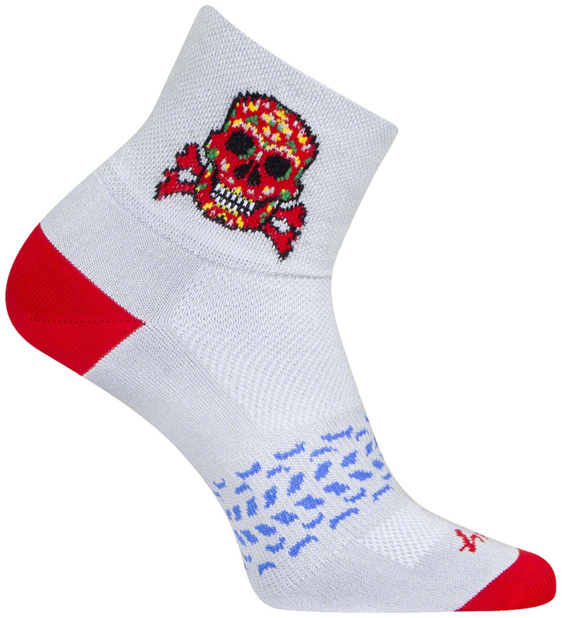 SockGuy Classic Red Skull Socks - 3" Large/X-Large