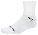 Swiftwick Aspire Quarter Crew High Socks - Circuit White Large