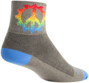 SockGuy Classic Peace Ring Socks - 3" Gray Large/X-Large