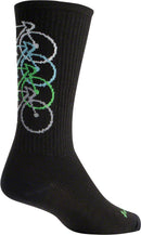 SockGuy Wool Stacked Socks - 6" Black Large/X-Large