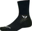 Swiftwick Aspire Quarter Crew Socks - 4" Black Medium