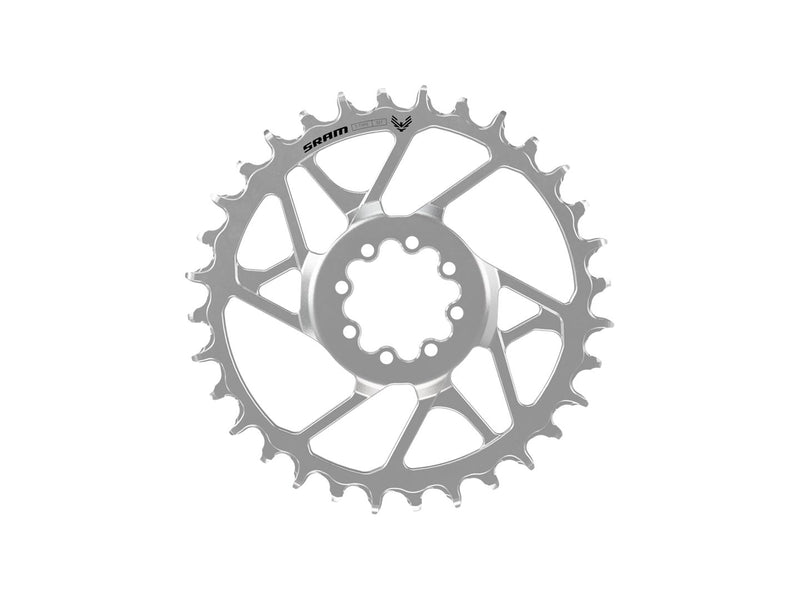 SRAM Eagle 90 T-Type Direct Mount Chainring - 30t 12-Speed 8-Bolt Direct Mount 3mm Offset Steel Silver