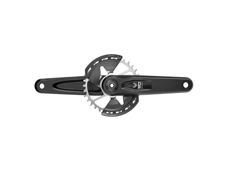 SRAM Eagle 90 T-Type Wide Crankset - 170mm 12-Speed 32t Chainring Direct Mount 2-Guards DUB Spindle Interface BLK/Silver