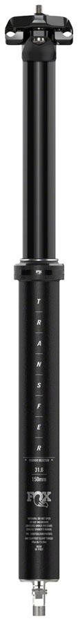 FOX Transfer Performance Elite Dropper Seatpost - 34.9 mm 120 mm Internal Routing Anodized BLK
