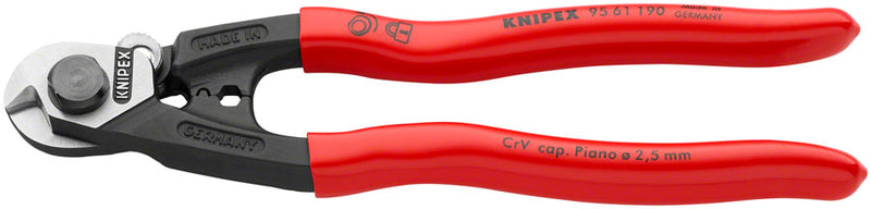 Knipex Wire Rope Shears - Polished Forged Steel 7 1/2"