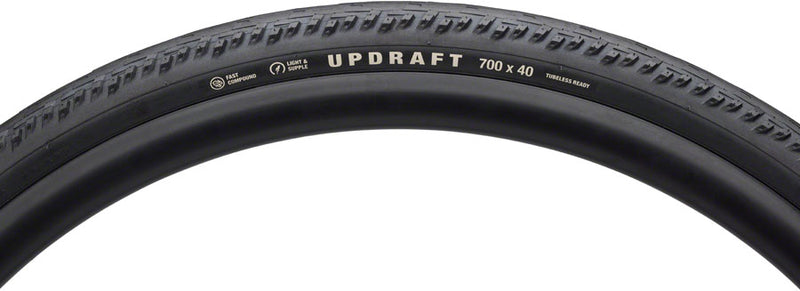 Teravail Updraft Tire - 700 x 40 Tubeless Folding BLK Light Supple Fast Compound