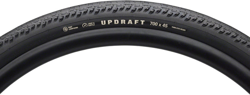 Teravail Updraft Tire - 700 x 45 Tubeless Folding BLK Light Supple Fast Compound