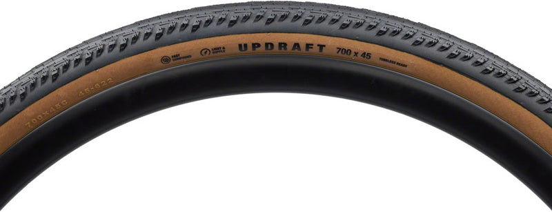 Teravail Updraft Tire - 700 x 45 Tubeless Folding Tan Durable Fast Compound